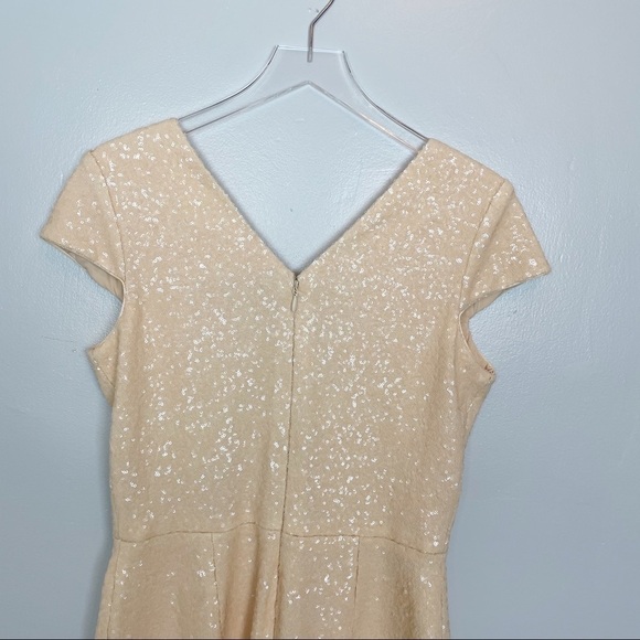 NWT Dress the Population Cream Zoe Sequined Mini L - Picture 9 of 16